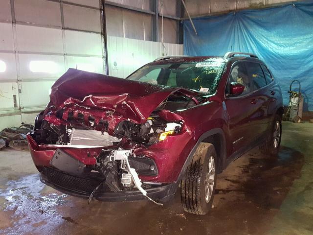 1C4PJMLB9KD181000 - 2019 JEEP CHEROKEE L RED photo 2