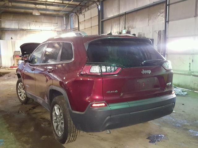 1C4PJMLB9KD181000 - 2019 JEEP CHEROKEE L RED photo 3