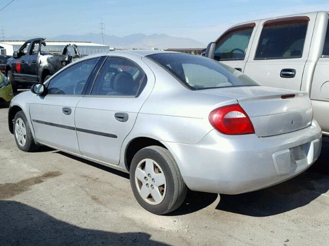 1B3ES26C53D212596 - 2003 DODGE NEON SE SILVER photo 3