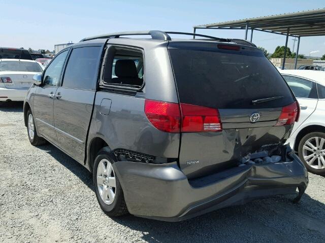 5TDZA22C74S122929 - 2004 TOYOTA SIENNA XLE CHARCOAL photo 3