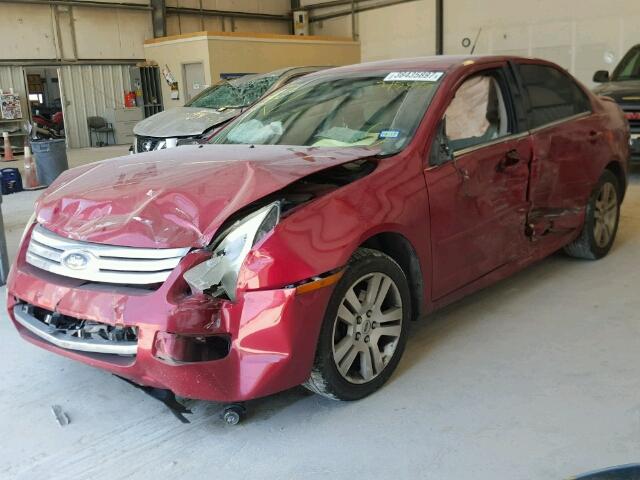 3FAHP08168R215895 - 2008 FORD FUSION SEL MAROON photo 2