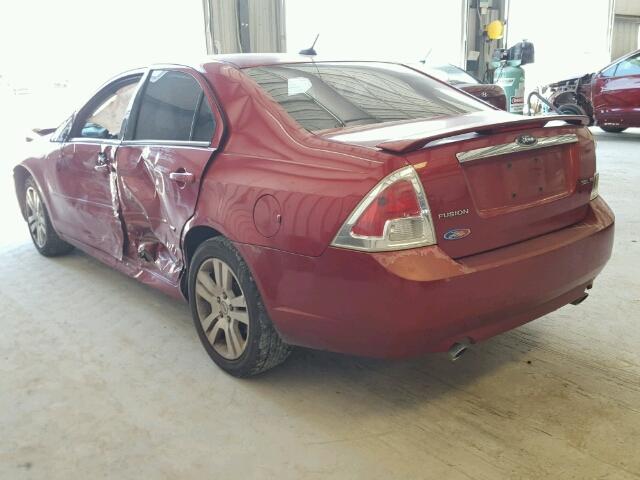 3FAHP08168R215895 - 2008 FORD FUSION SEL MAROON photo 3