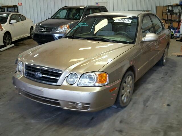 KNAGD126745311506 - 2004 KIA OPTIMA LX TAN photo 2