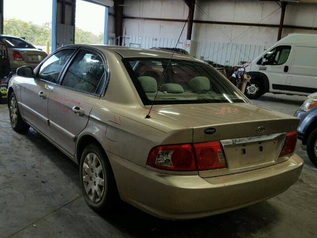 KNAGD126745311506 - 2004 KIA OPTIMA LX TAN photo 3