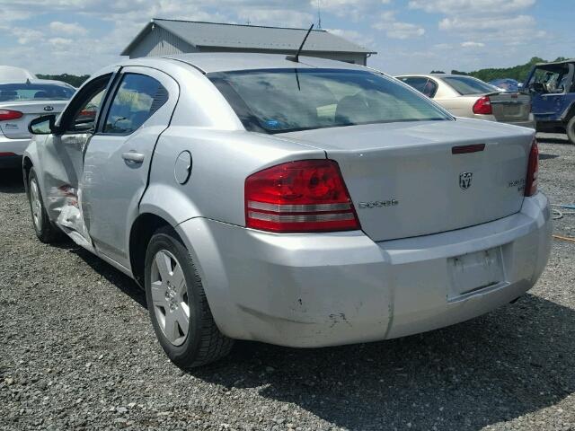 1B3CC4FB2AN198204 - 2010 DODGE AVENGER SX SILVER photo 3