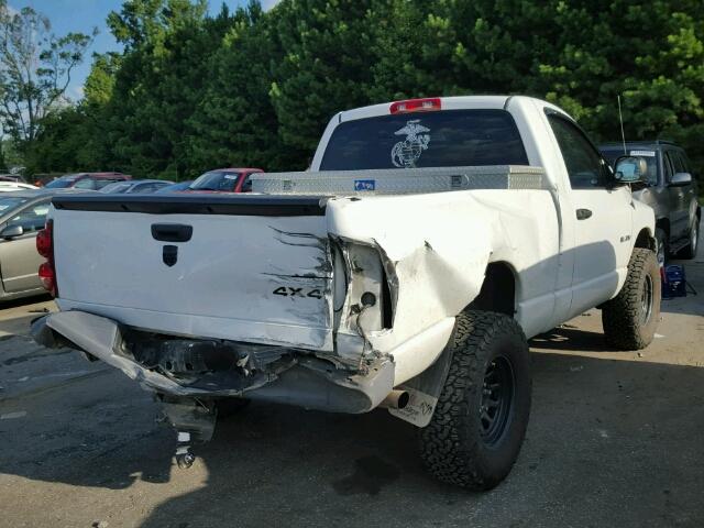 1D7HU16N28J176933 - 2008 DODGE RAM 1500 S WHITE photo 4