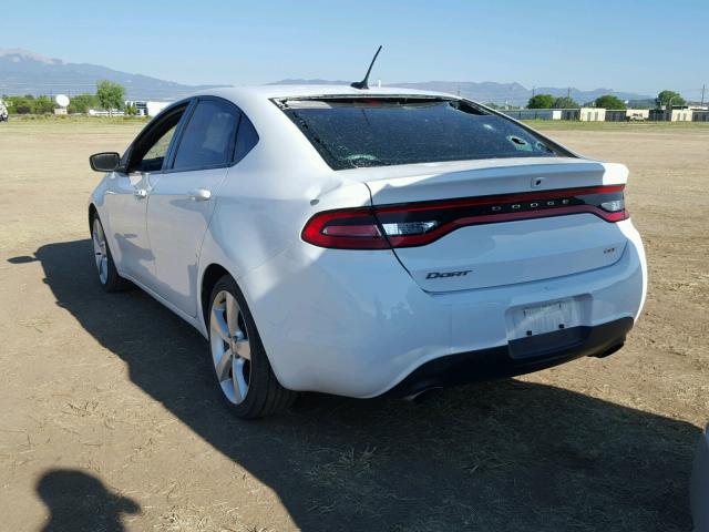 1C3CDFEB5ED797509 - 2014 DODGE DART GT WHITE photo 3