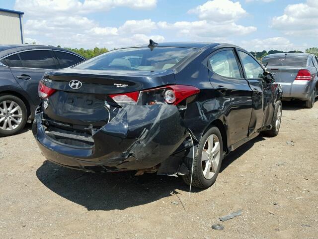 KMHDH4AE0CU288414 - 2012 HYUNDAI ELANTRA GL BLACK photo 4