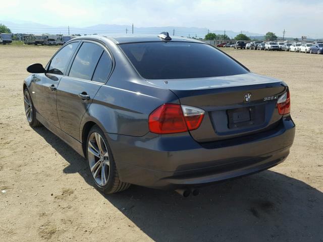 WBAVC93577KX53691 - 2007 BMW 328 XI CHARCOAL photo 3