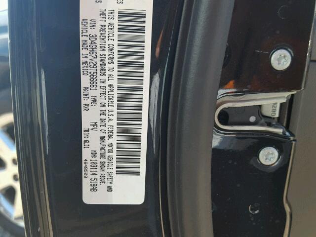 3D4GH67V29T566661 - 2009 DODGE JOURNEY R/ BLACK photo 10