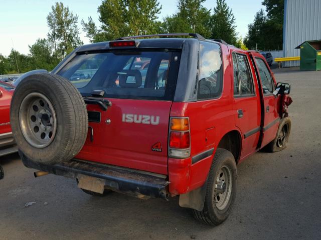 4S2CY58V8P4332634 - 1993 ISUZU RODEO S RED photo 4