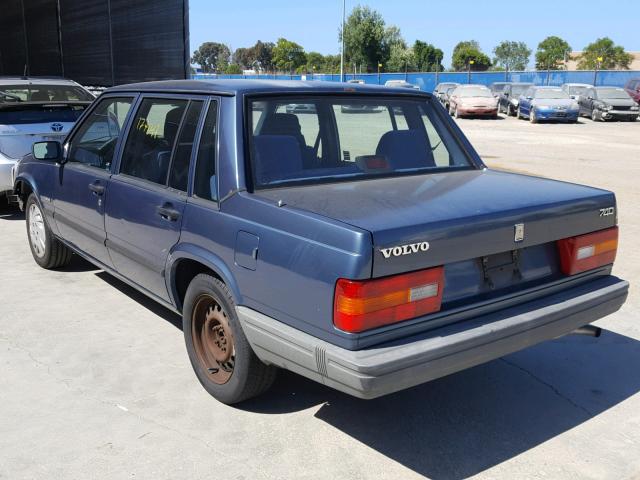 YV1FA8840M2500578 - 1991 VOLVO 740 BLUE photo 3