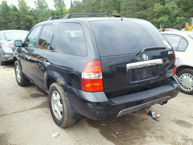 2HNYD18203H540655 - 2003 ACURA MDX BLACK photo 3