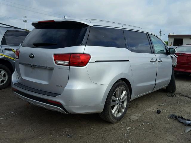 KNDME5C17F6050209 - 2015 KIA SEDONA SXL SILVER photo 4