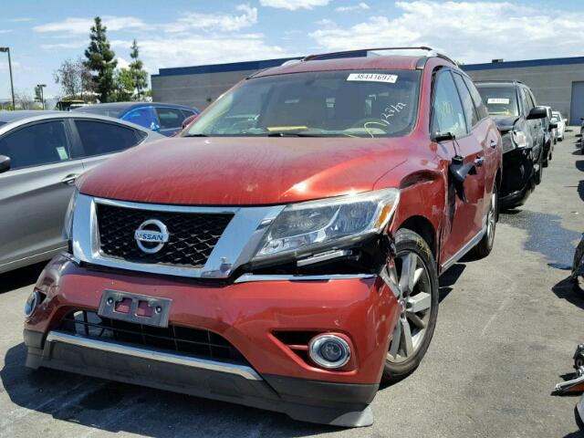 5N1AR2MM2EC608302 - 2014 NISSAN PATHFINDER RED photo 2