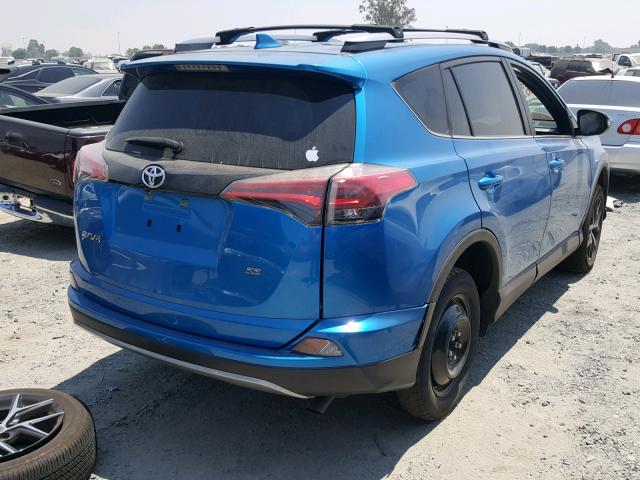 JTMNFREV0JJ150909 - 2018 TOYOTA RAV4 SE BLUE photo 4