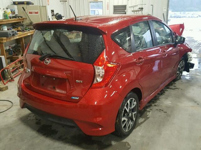 3N1CE2CP7FL364353 - 2015 NISSAN VERSA NOTE RED photo 4