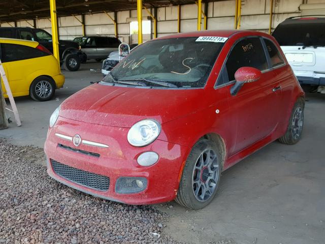 3C3CFFBR4CT381552 - 2012 FIAT 500 SPORT RED photo 2