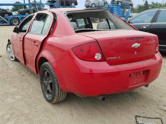 1G1AL58F687340587 - 2008 CHEVROLET COBALT LT RED photo 3