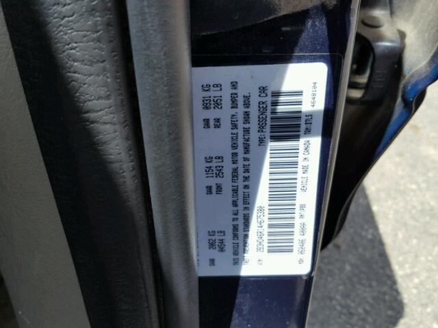 2B3HD46R14H675380 - 2004 DODGE INTREPID S 蓝色 照片 10