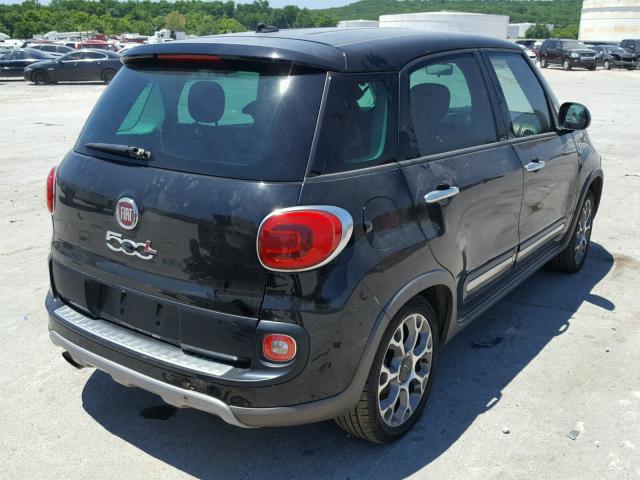 ZFBCFADH1EZ011130 - 2014 FIAT 500L TREKK BLACK photo 4