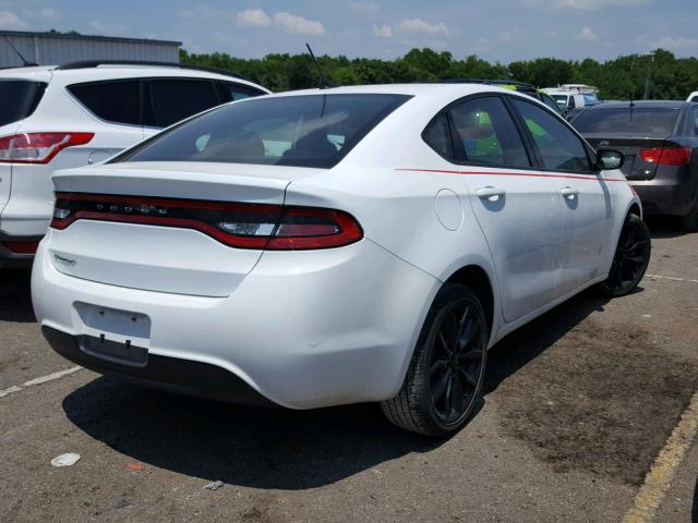 1C3CDFFA1GD817618 - 2016 DODGE DART SXT S WHITE photo 4