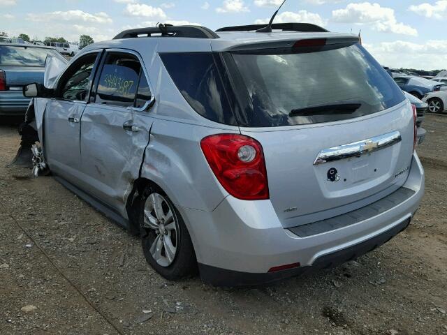 2GNFLNEK1D6104137 - 2013 CHEVROLET EQUINOX LT SILVER photo 3