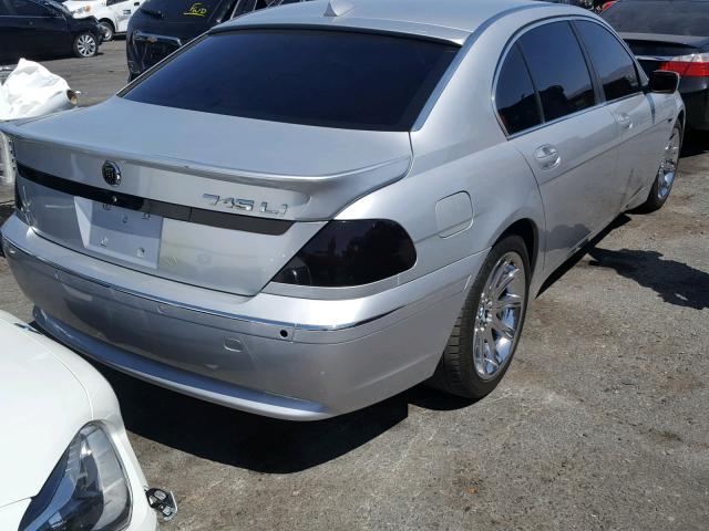 WBAGN63494DS45862 - 2004 BMW 745 LI Plata foto 4