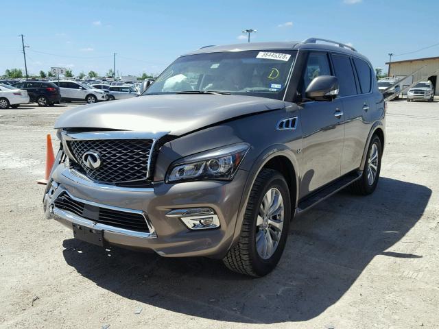 JN8AZ2NF4G9610111 - 2016 INFINITI QX80 TAN photo 2