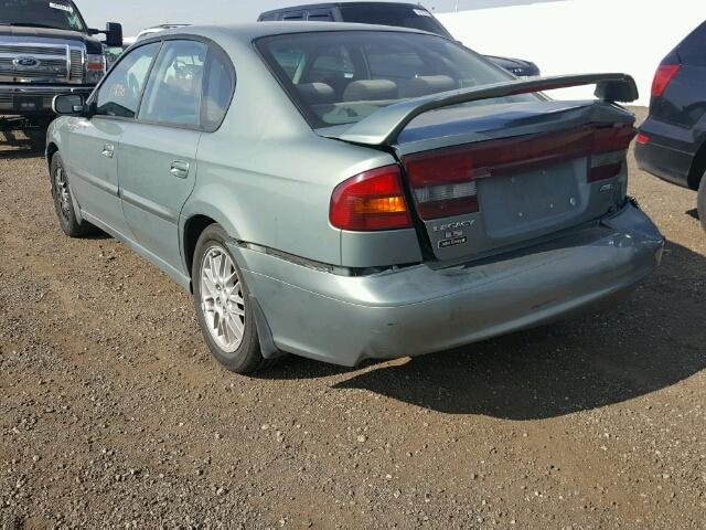 4S3BE635537206947 - 2003 SUBARU LEGACY GREEN photo 3