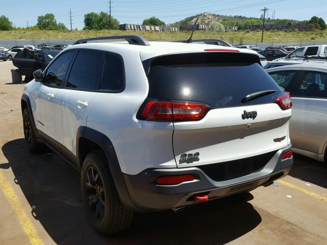 1C4PJMBSXFW668198 - 2015 JEEP CHEROKEE T WHITE photo 3