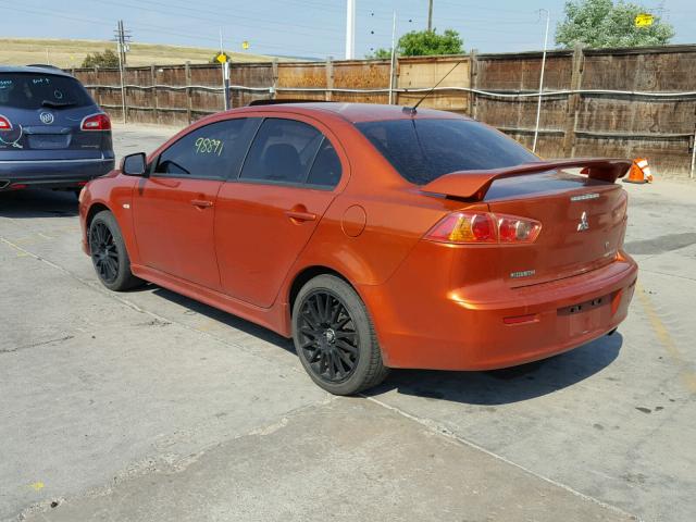 JA3AU86W79U016056 - 2009 MITSUBISHI LANCER GTS ORANGE photo 3