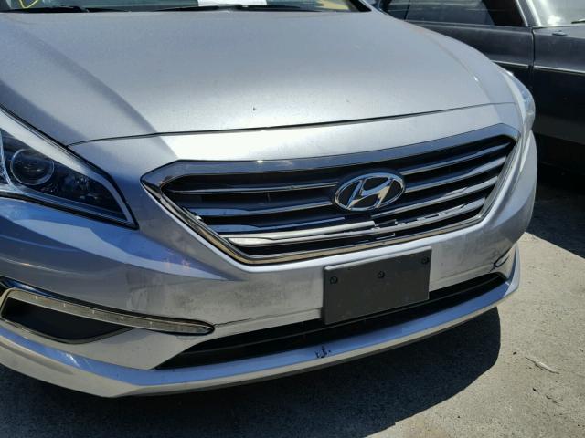 5NPE24AAXFH161157 - 2015 HYUNDAI SONATA ECO GRAY photo 9