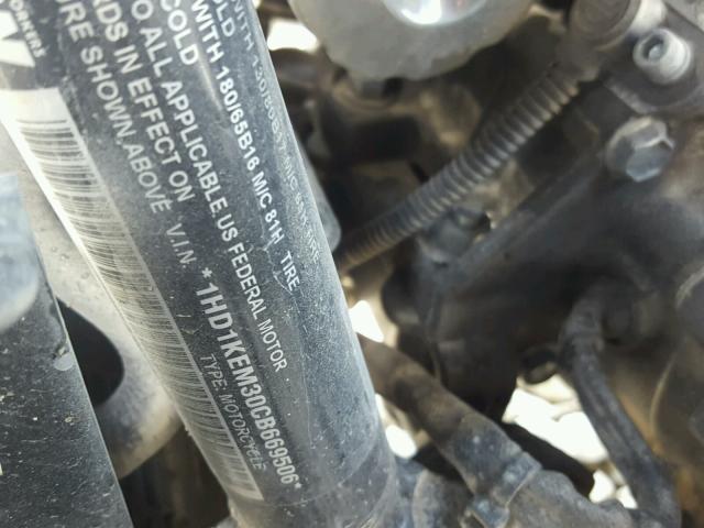 1HD1KEM30CB669506 - 2012 HARLEY-DAVIDSON FLHTK ELEC 黑色 照片 10