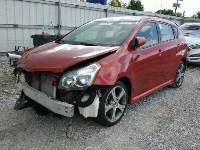 5Y2SR67049Z411496 - 2009 PONTIAC VIBE GT RED photo 2