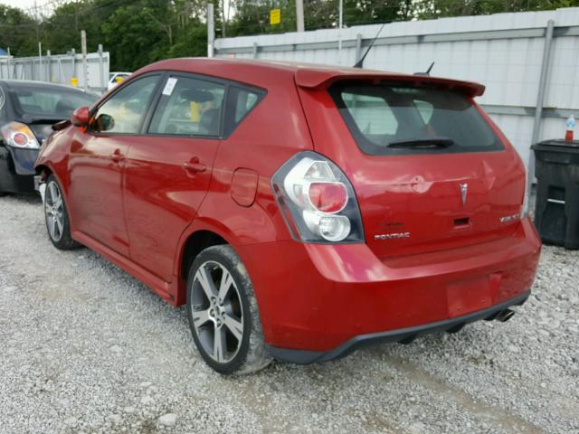 5Y2SR67049Z411496 - 2009 PONTIAC VIBE GT RED photo 3