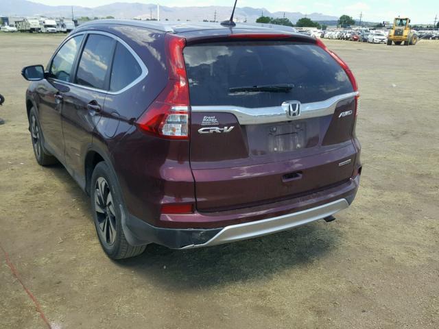 5J6RM4H90GL101712 - 2016 HONDA CR-V TOURI RED photo 3