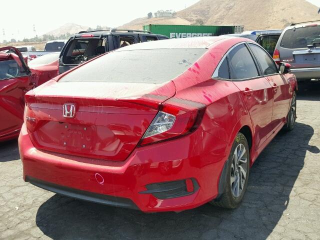 2HGFC2F73GH551449 - 2016 HONDA CIVIC EX RED photo 4