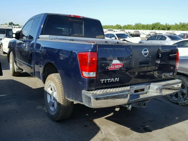 1N6BA06B86N525394 - 2006 NISSAN TITAN XE BLUE photo 3