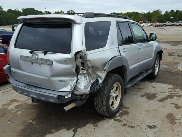 JTEZT14R230004466 - 2003 TOYOTA 4RUNNER SR SILVER photo 4