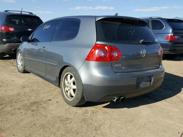 WVWEV71K27W091974 - 2007 VOLKSWAGEN NEW GTI GRAY photo 3