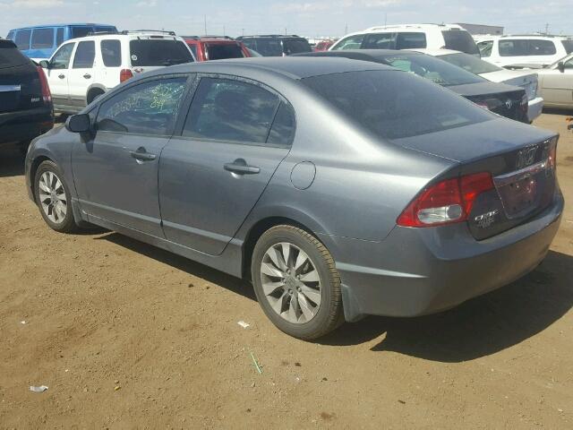 1HGFA16889L022108 - 2009 HONDA CIVIC GRAY photo 3