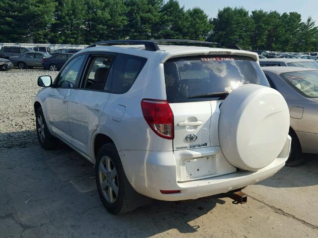 JTMBD31V375122065 - 2007 TOYOTA RAV4 LTD WHITE photo 3