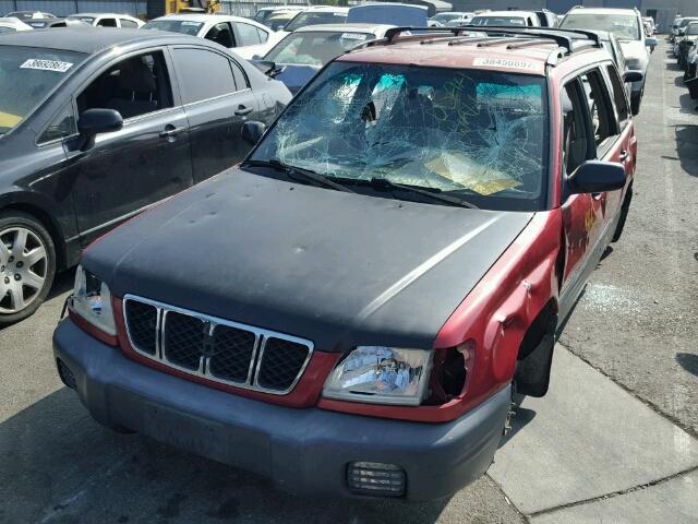 JF1SF63561G768405 - 2001 SUBARU FORESTER L RED photo 2