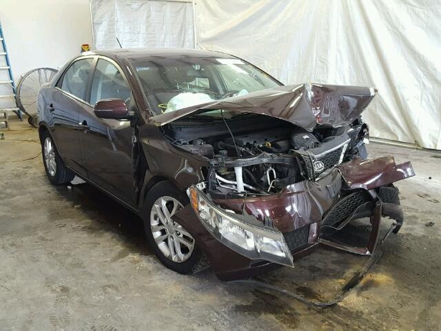 KNAFU4A26B5396248 - 2011 KIA FORTE BURGUNDY photo 1