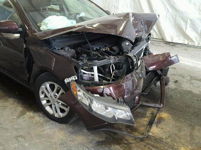 KNAFU4A26B5396248 - 2011 KIA FORTE BURGUNDY photo 9