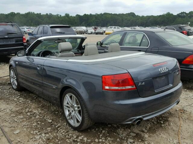 WAUAF48H29K010371 - 2009 AUDI A4 2.0T CA GRAY photo 3