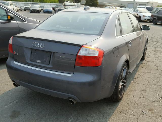 WAUPL68E84A265688 - 2004 AUDI S4 CHARCOAL photo 4