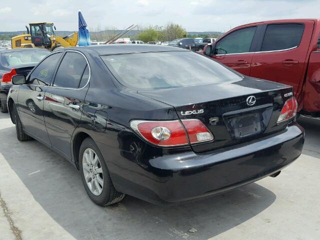 JTHBA30G645038764 - 2004 LEXUS ES BLACK photo 3