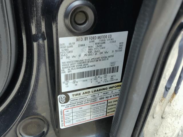 5LMJJ3H52AEJ01475 - 2010 LINCOLN NAVIGATOR 黑色 照片 10